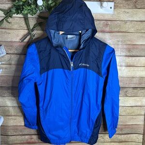 Columbia Blue Waterproof Windbreaker Jacket Boys Size 10/12